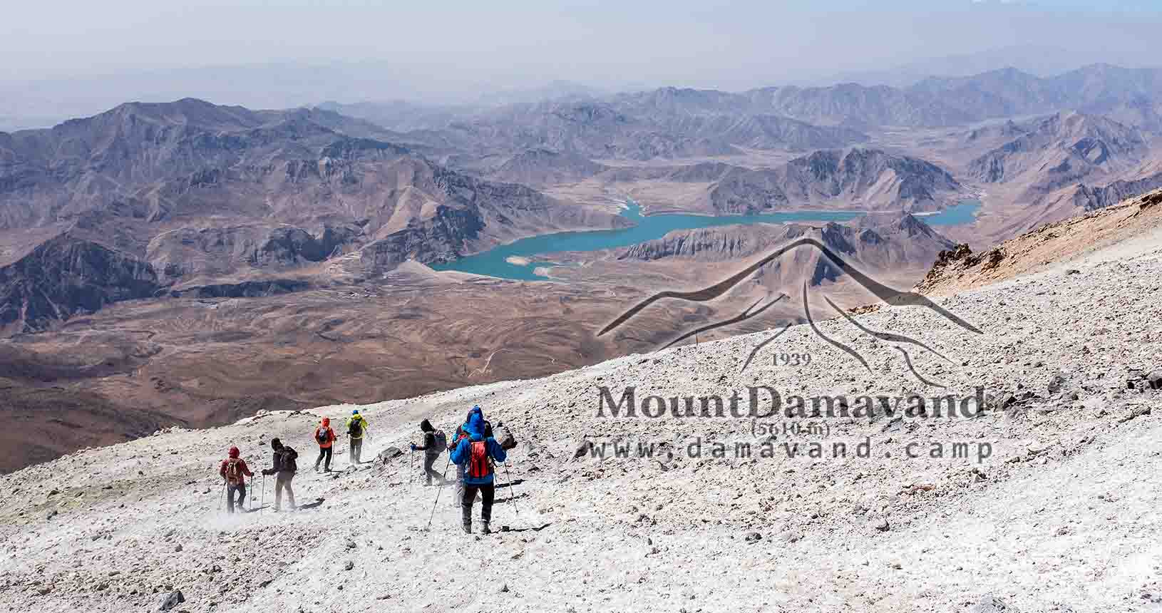 A downward view from the southern path of Damavand