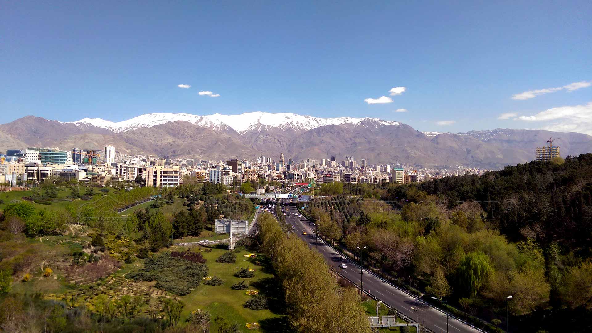 View of Tehran from the Tabiat Bridge