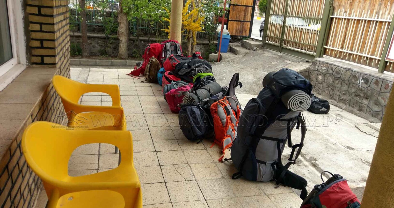 Our clients backpacks are ready to be transferred from Camp 1.