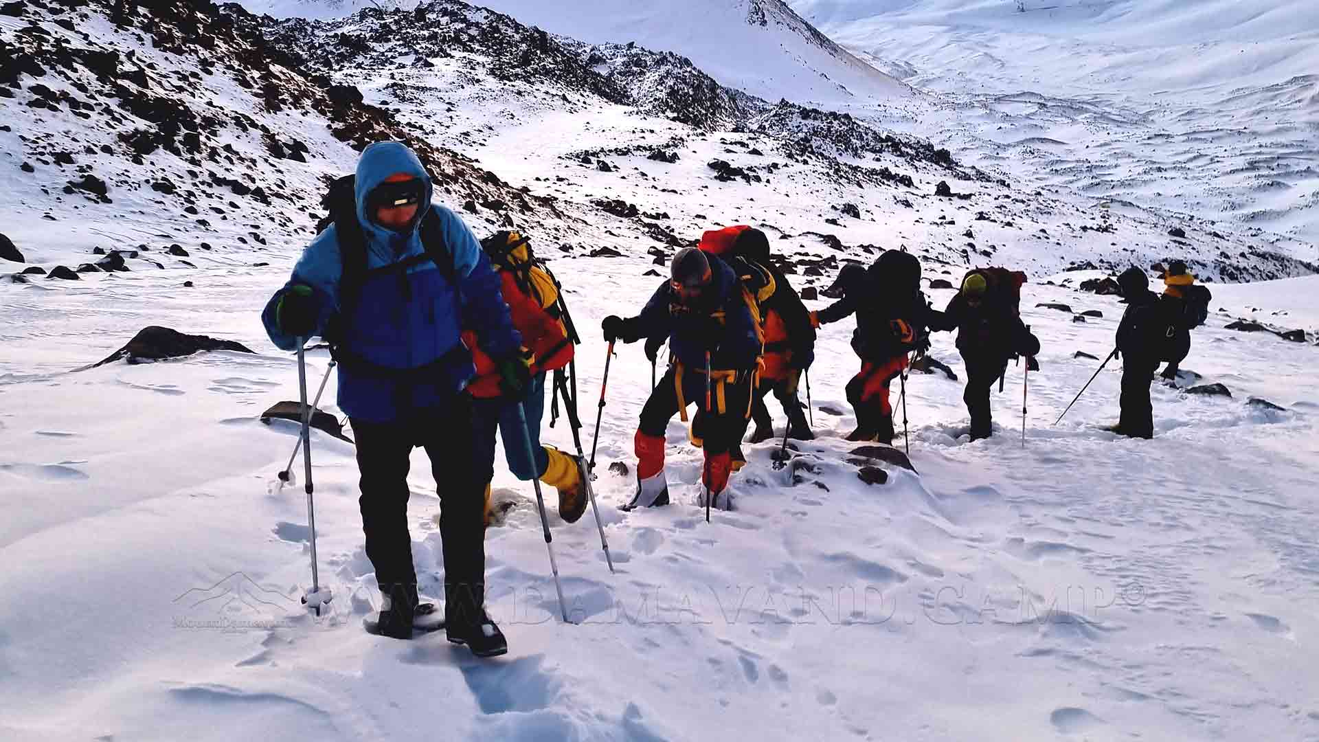 Winter climbing of Damavand